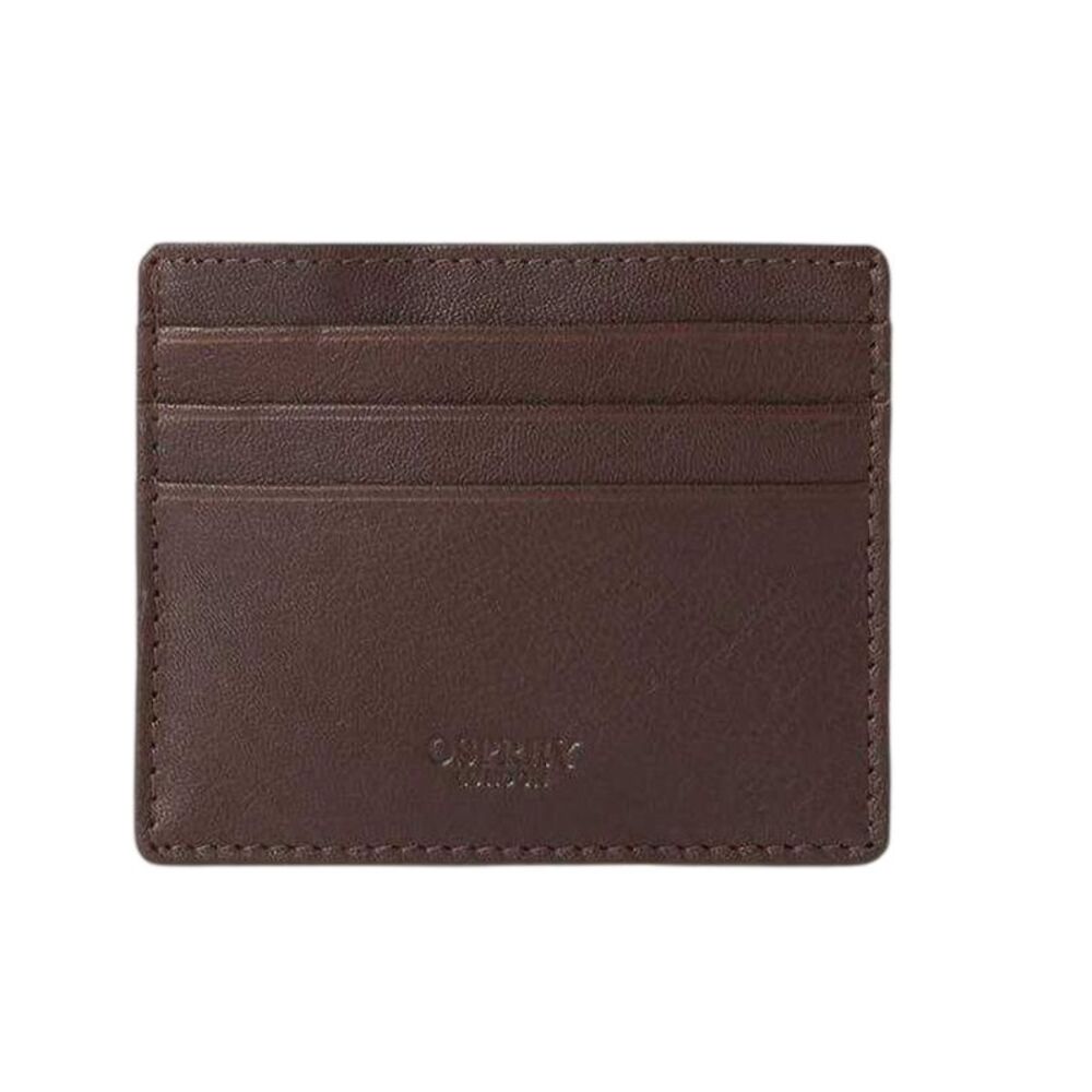 Osprey Wesley Leather Card Holder / Chocolate Brown